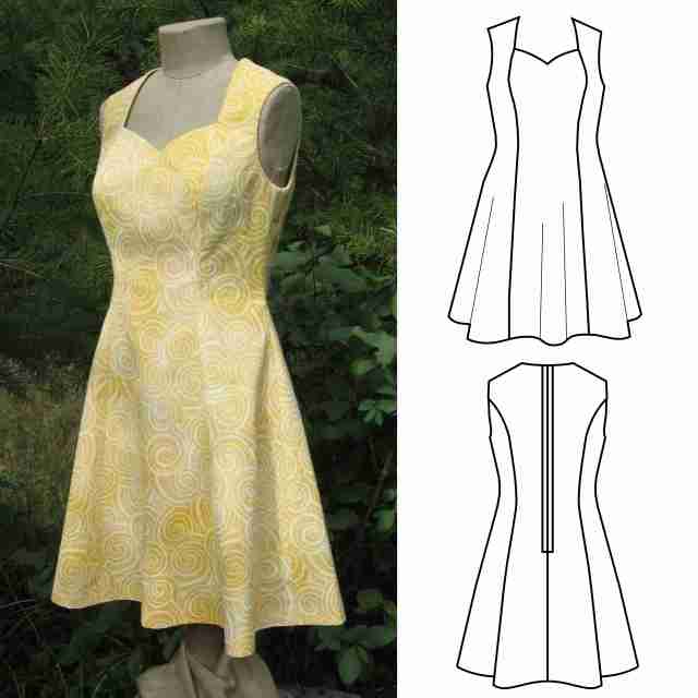 princess cut a line dress Princess Cut A-Line Dress – Suparshavstudio main image 1