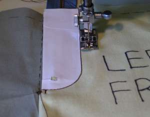 25 second row of topstitching