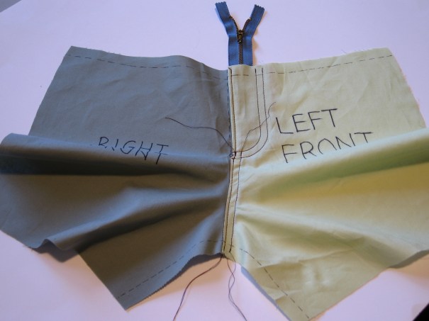 32 double topstitch crotch seam