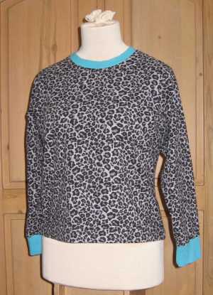 Leopard print pajama top