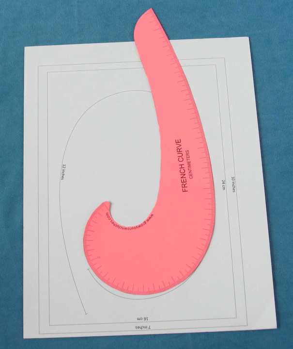 Paper_French_curve_measuring_curve