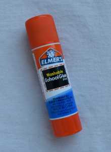Washable glue stick