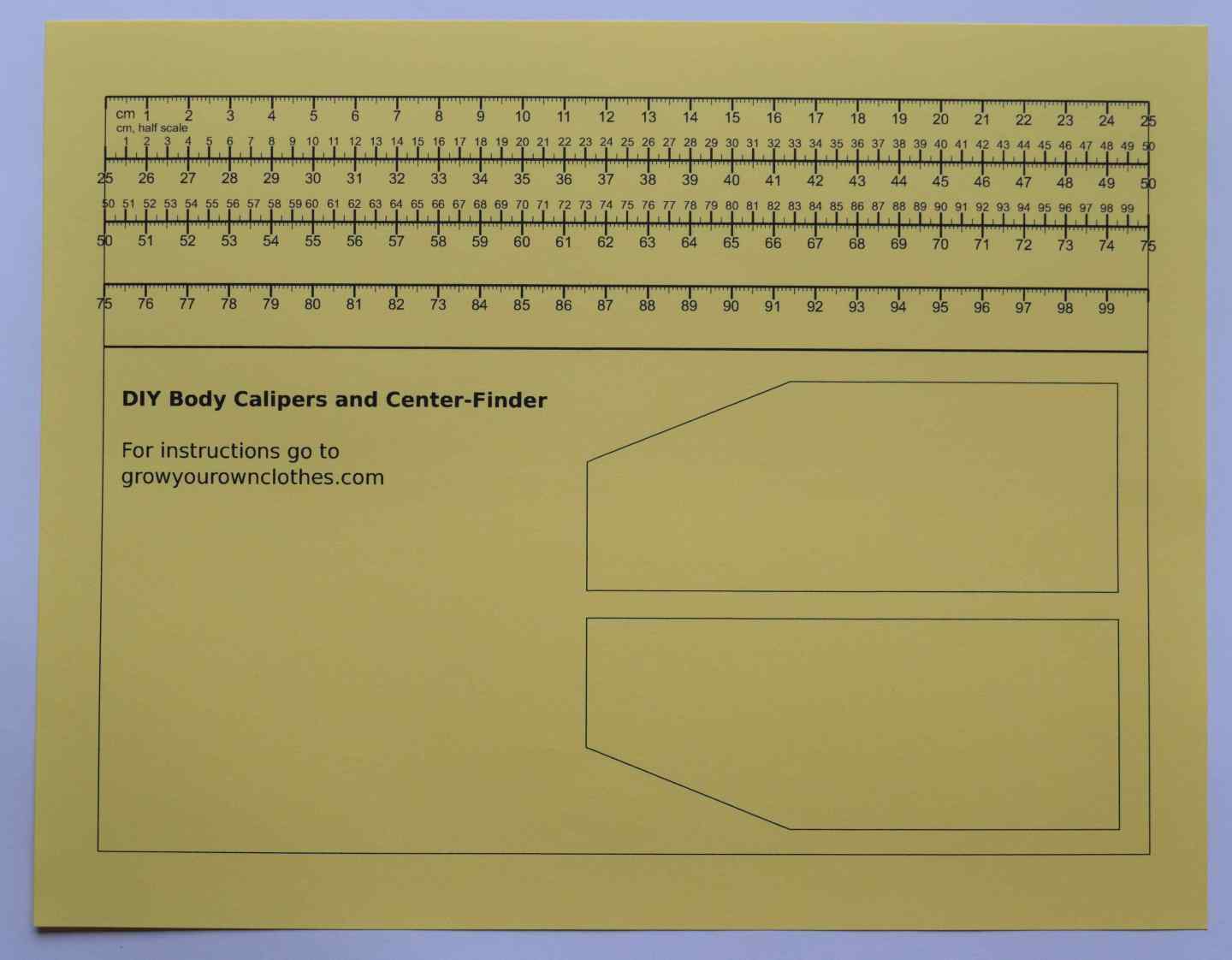 DIY Body Width Calipers and Center-Finder | Grow Your Own Clothes